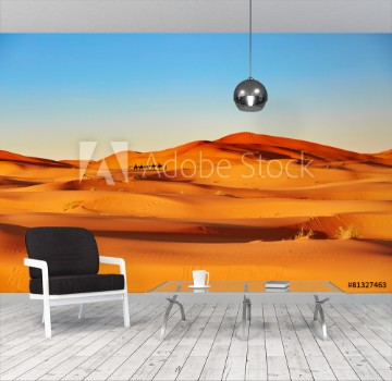Picture of Camel caravan in Sahara desert